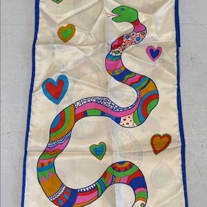 Vibrant Multicolor Snake Print Scarf